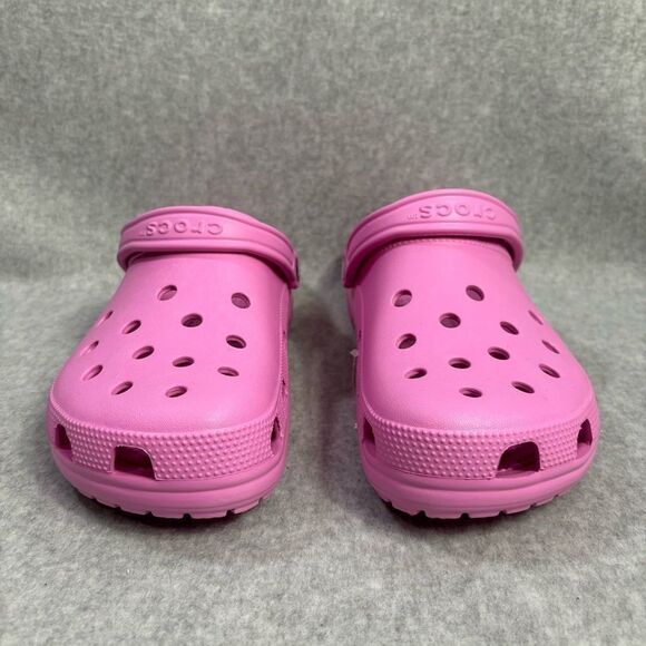 Crocs Shoes Men Size 12 Pink Classic Clog Rubber Slip On Lightweight Sandals New - Picture 2 of 10
